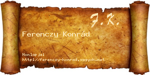 Ferenczy Konrád névjegykártya